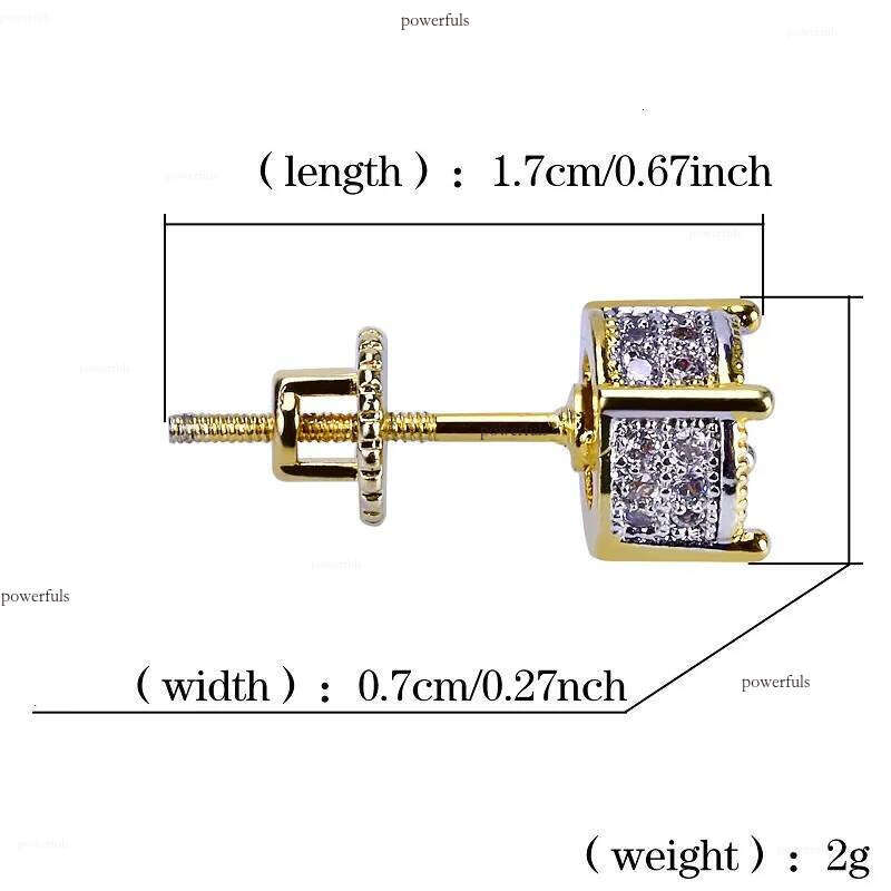 Mens Hip Hop 14 Moissanite Dia Earrings Designer sterling sier Jewelry Ear Stud Womens Fashion Gold Round Zircon Earring For Men Women HIPHOP