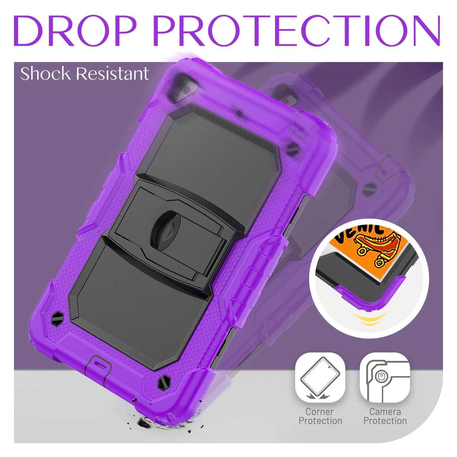 Heavy Duty Protective Cases for iPad Mini 7 Mini 6 5 4 with Built in Kickstand Crossbody Lanyard Shockproof Case for Mini 7 6