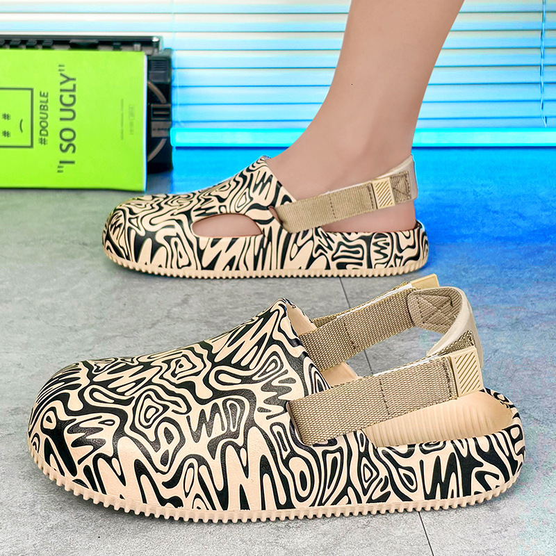 2025 Summer Style Closed-toe Sandals Famous Designer Clogs Cross-border Camouflage Designer EVA Cushioned Outdoor Thick-soled Closed-toe Couple Style 