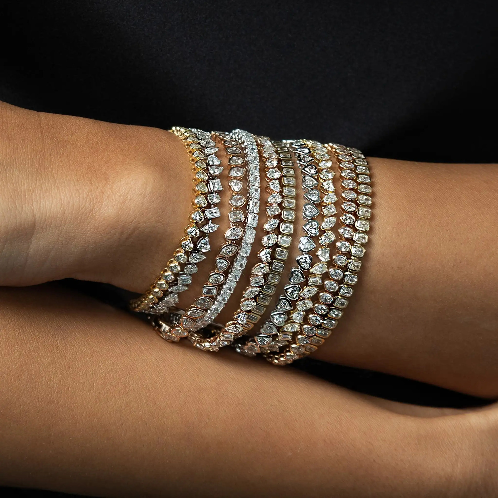 Geometric CZ Bezel Tennis Bracelet For Women Girl Classic Fashion High Quality 5A Cubic Zirconia Jewelry 250711