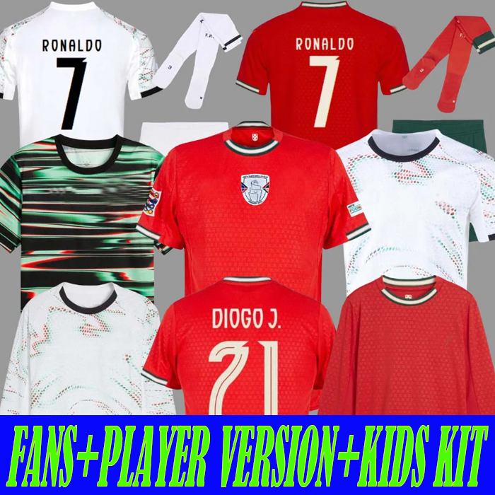 2025 Ronaldo DIOGO J. Portugal soccer jerseys 2025 RUBEN NEVES Portuguese football shirt BERNARDO BRUNO FERNANDES camisa de futebol men women kits kids equipment