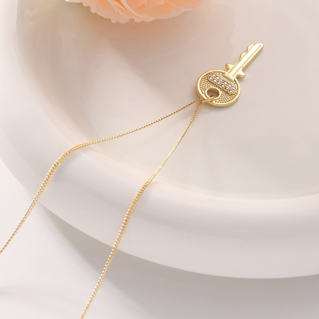 Luxury Jewelry Designer Jewelry European And American Trendy Hip-hop Necklace Key Pendant Necklace Jewelry Cool And Stylish Personality Fashion Versat