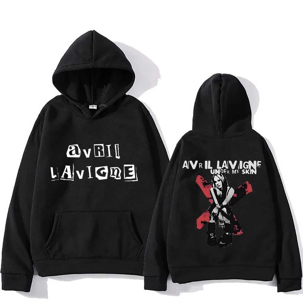 Avril Lavigne Hoodie Long-sleeved Harajuku Comfortable Sweatshirts with Hooded Grunge Fleece Clothing Womens Punk Pullovers X2507151