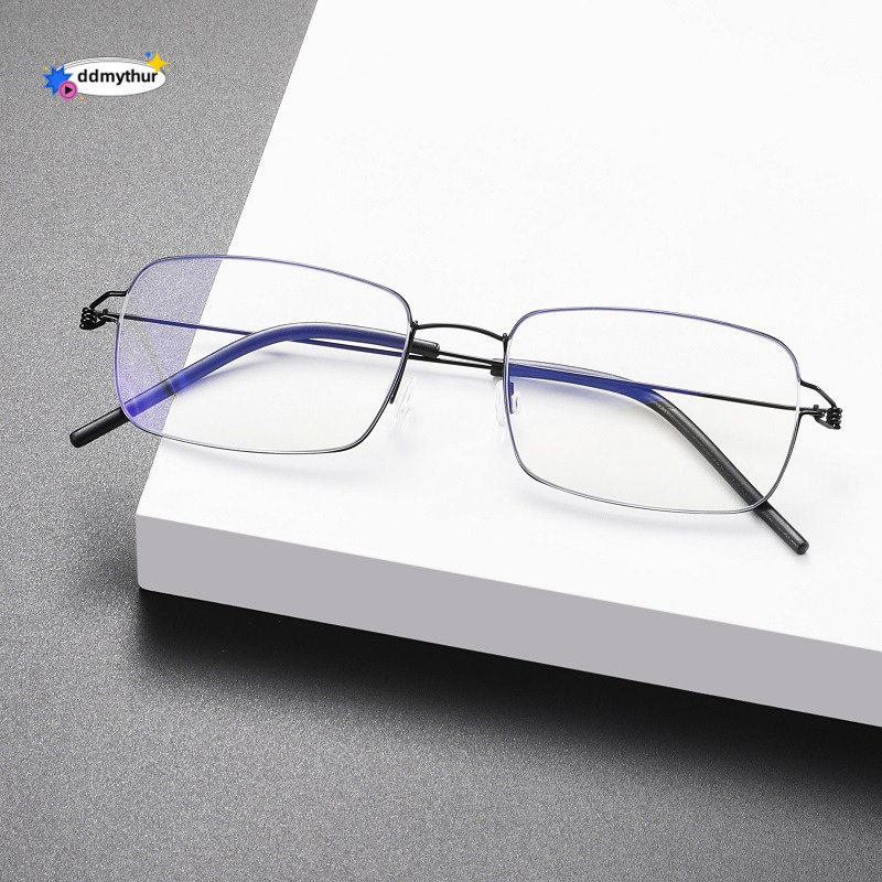 Ultra-Light Pure Titanium Casual Business Reading Glasses M, Square Frame, Screws, No Welding Points, Presbyopic Glasses, High Definition, Comfortable