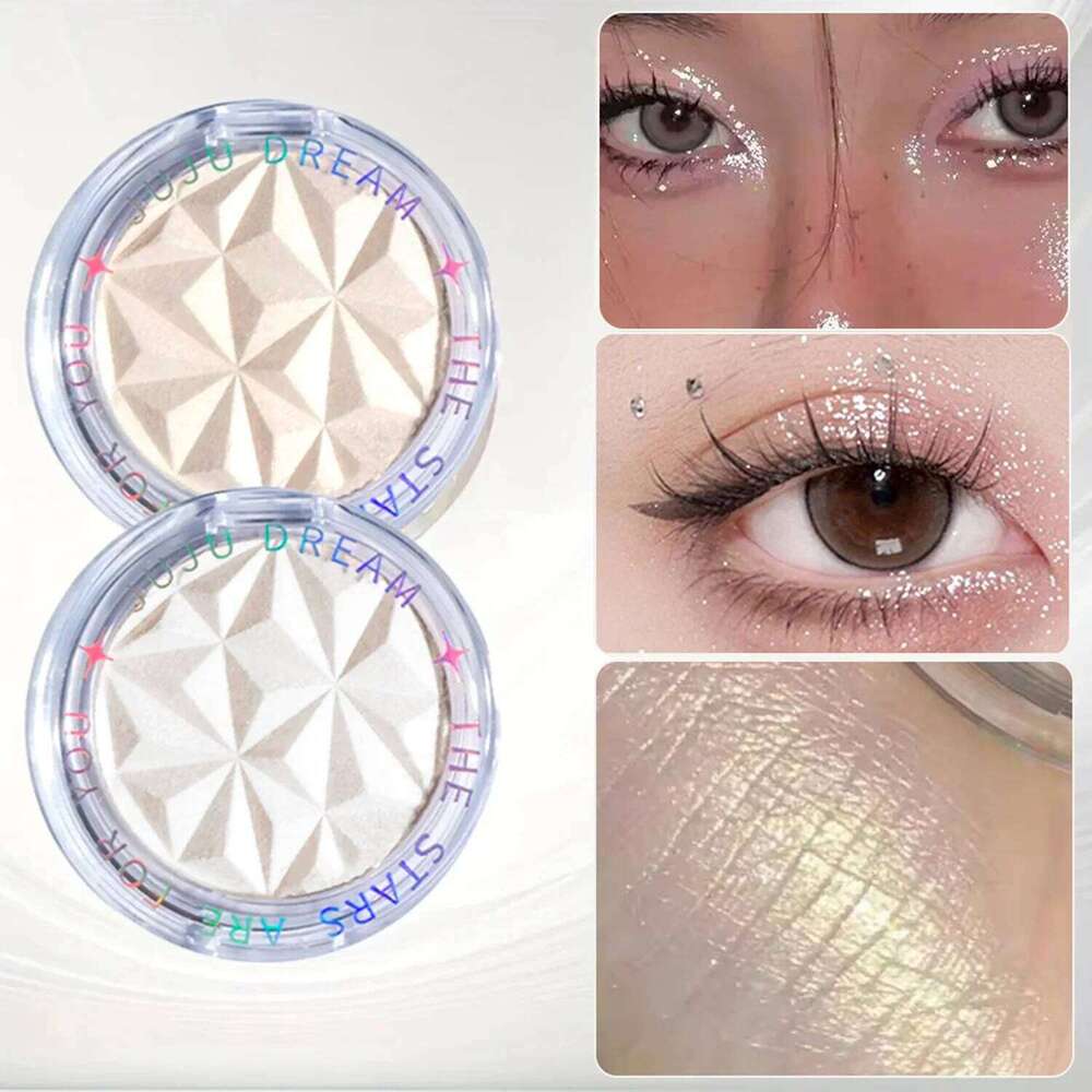 Shimmer Dia Highlighter 2-Color Palette Brighten Contour, Radiant Skin, Natural Glow for Festival & Daily Makeup X250715