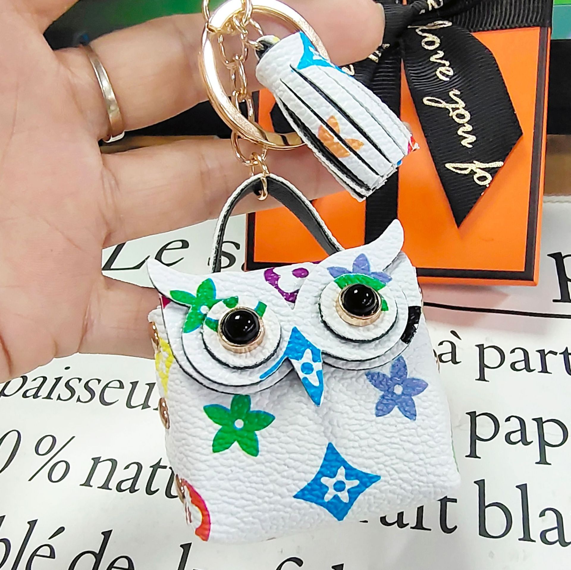 Tassel Owl Key Rings Mini Bag Pendant Leather Coin Purses Keychains Wallet Lanyards Scarf Holder Car Keyrings For Women Girls ddmyMon ddmyMon ddmyMon 