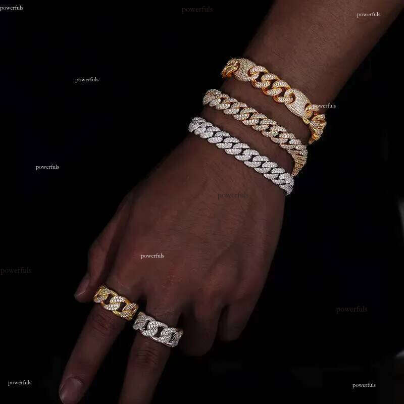Direct Factory Price Iced Out 10mm Gold Plated Sterling Sier VVS Moissanite Dia Miami Cuban Lin Chain Necklace