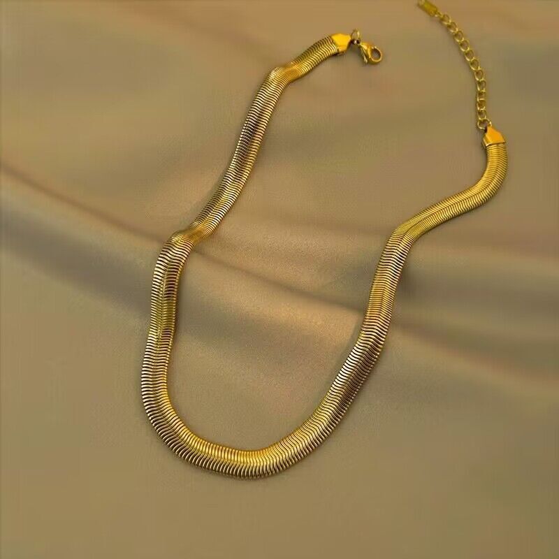 Luxury Jewelry Designer Jewelry Vintage European And American INS Niche Soft Snake Bone Necklace For Women Titanium Steel Jewelry 2023 New Trend Hip H