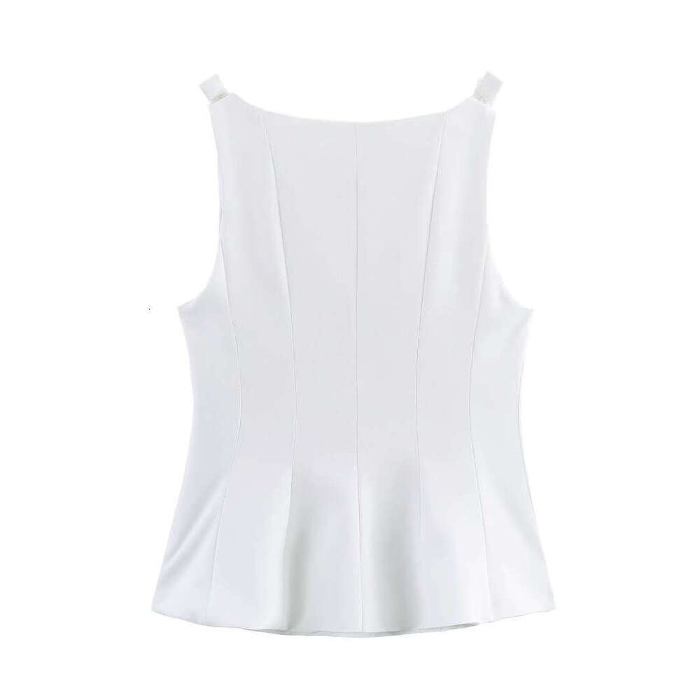 TRAFZA Women's New French Short Skirt Style Hem Bow Decorated Top B5