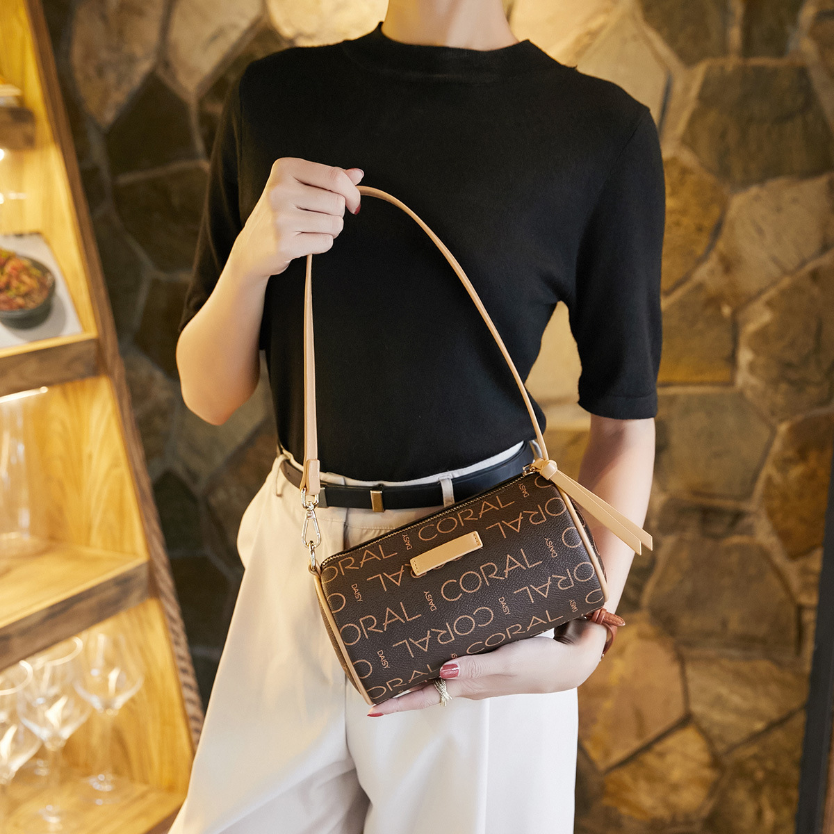 Designer Live Karlo Dasi Crossbody Monogram Shoulder Fashion Versatile INS Mini Internet Celebrity Small Light Luxury Women's Bag