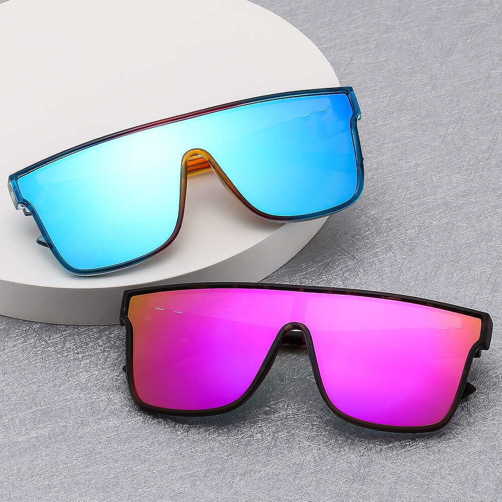 DHsunglasses Fashion Cycling Glasses Men Outdoor Sports One-piece Real Film Colorful Sunglasses for Women