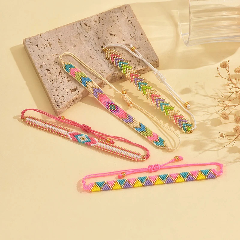 4Pcs/Set Miyuki Beads Bracelet Couple Bracelets Set Gift Lovers Jewelry Handmade Loom Woven Jewellery Wide Pulseras 250712