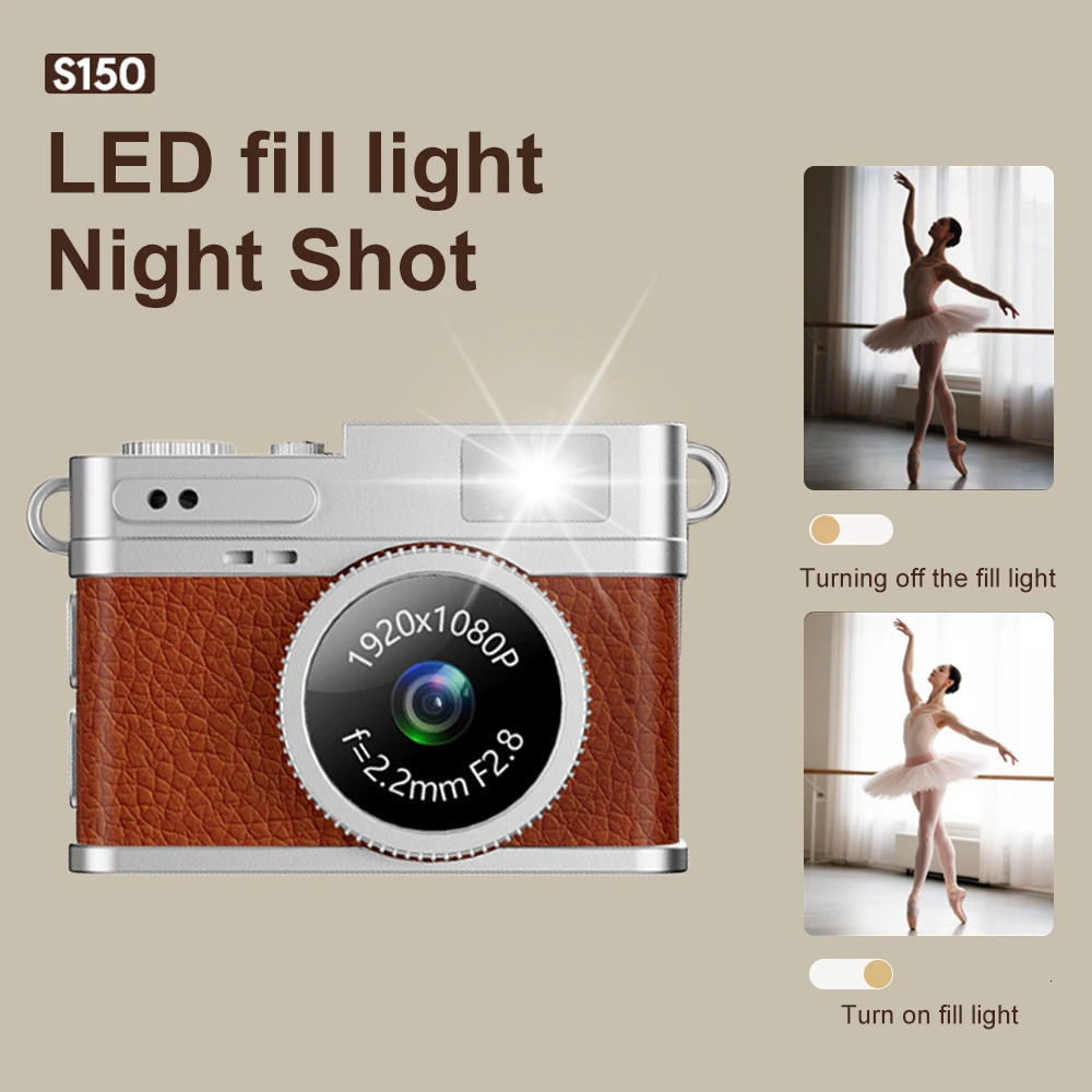 Digital Camera 1080P Retro CCD Mini Cam with Screen Indoor Outdoor Sports Portable Vintage Very Small Camcorder Video Recorder 250715