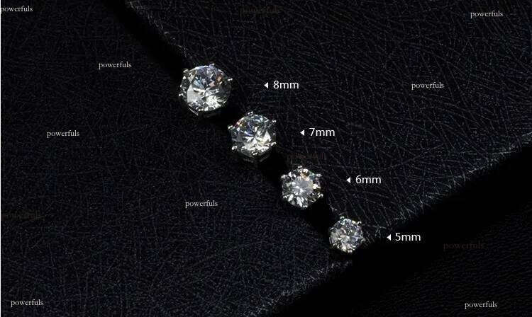 Mens womens lovers Stud Jewelry High Quality Fashion 0.5ct,1ct,2ct, 6 prong 100% Sier moissanite Dia Earrings For wedding boy