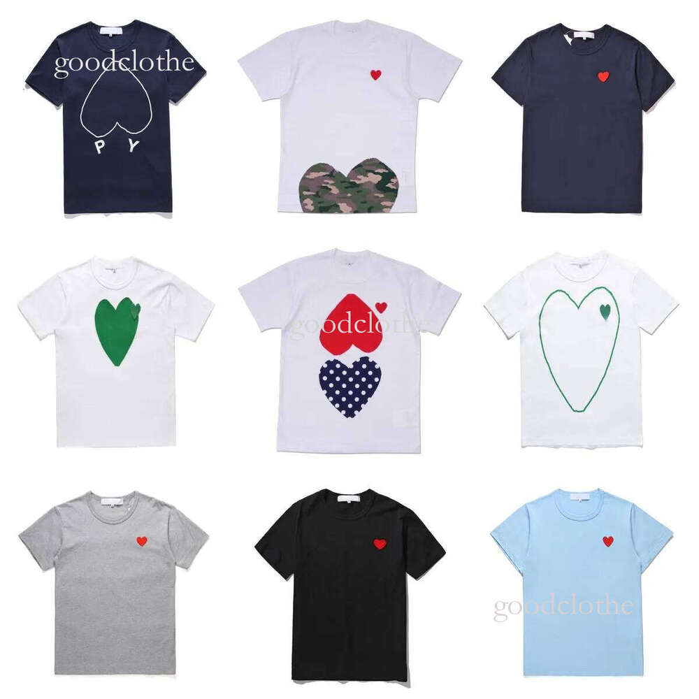 Come Du Garcon Famous Designer T Red Heart Tees Mens Womens Fashion Play Couple Tshirt Casual Short Sleeve Summer Streetwear Tops Commander Shirt Ab B1a