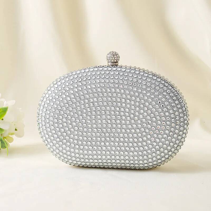 Bestselling - Fashionable Rhinestone Tote For Dresses Crystal-Embellished Party Clutch Dia Evening Bag
