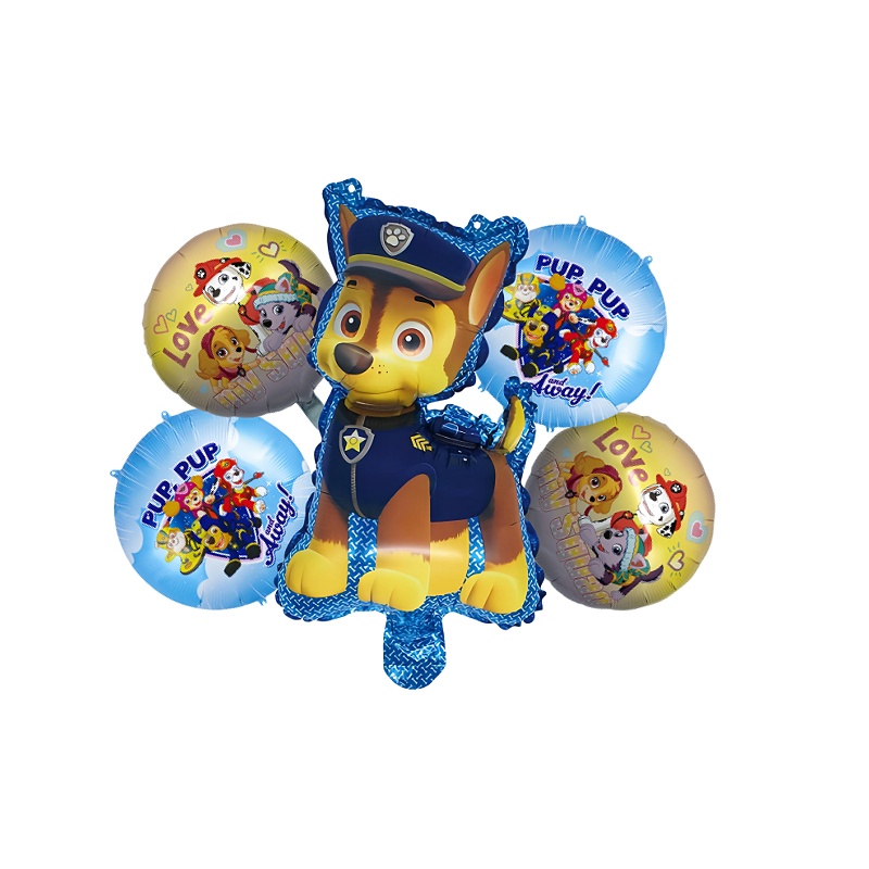 20-inch Paw Patrol themed cartoon aluminum film balloons, decorative balloons, party decoration items and atmosphere decoration
