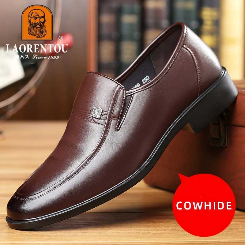 LAORENTOUreal leather casual leather shoes for middle-aged and elderly men soft-soled breathable business formal dad shoes 87159 W250716