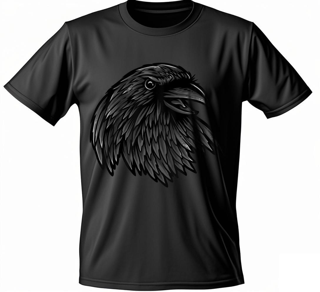 T Shirts crow Short sleeve White bird Men black S-3XL Round collar Cotton Wed f2 i