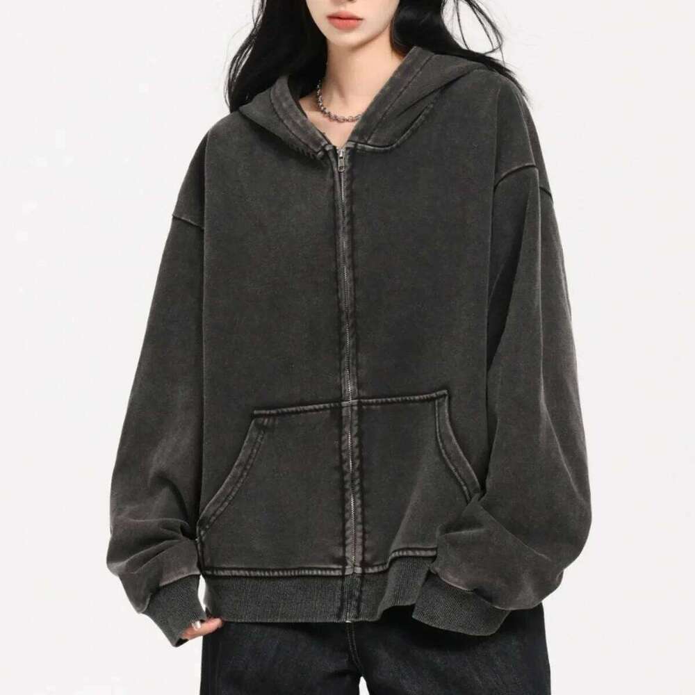 Designer Leisure High Quality Autumn Winter New Style Men's Fleece Hoodie Casual Versatile Loose Fit Sweatshirt with Pockets Trendy Outerwear Jac