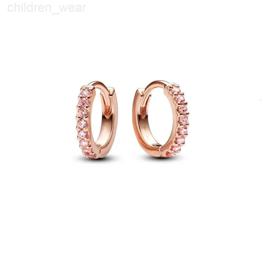 Disney New Fashion Sparkling Pink Bow Stud Earrings Charm Women Hot Sale Simple Jewelry Gift Fit Pandora Earrings W20250716