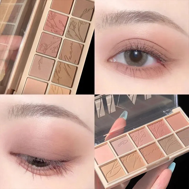 DIKALU Ten Color Makeup Comprehensive Plate Eyeshadow Plate Blush Contouring Highlights Earth Color Matte Ins 250712