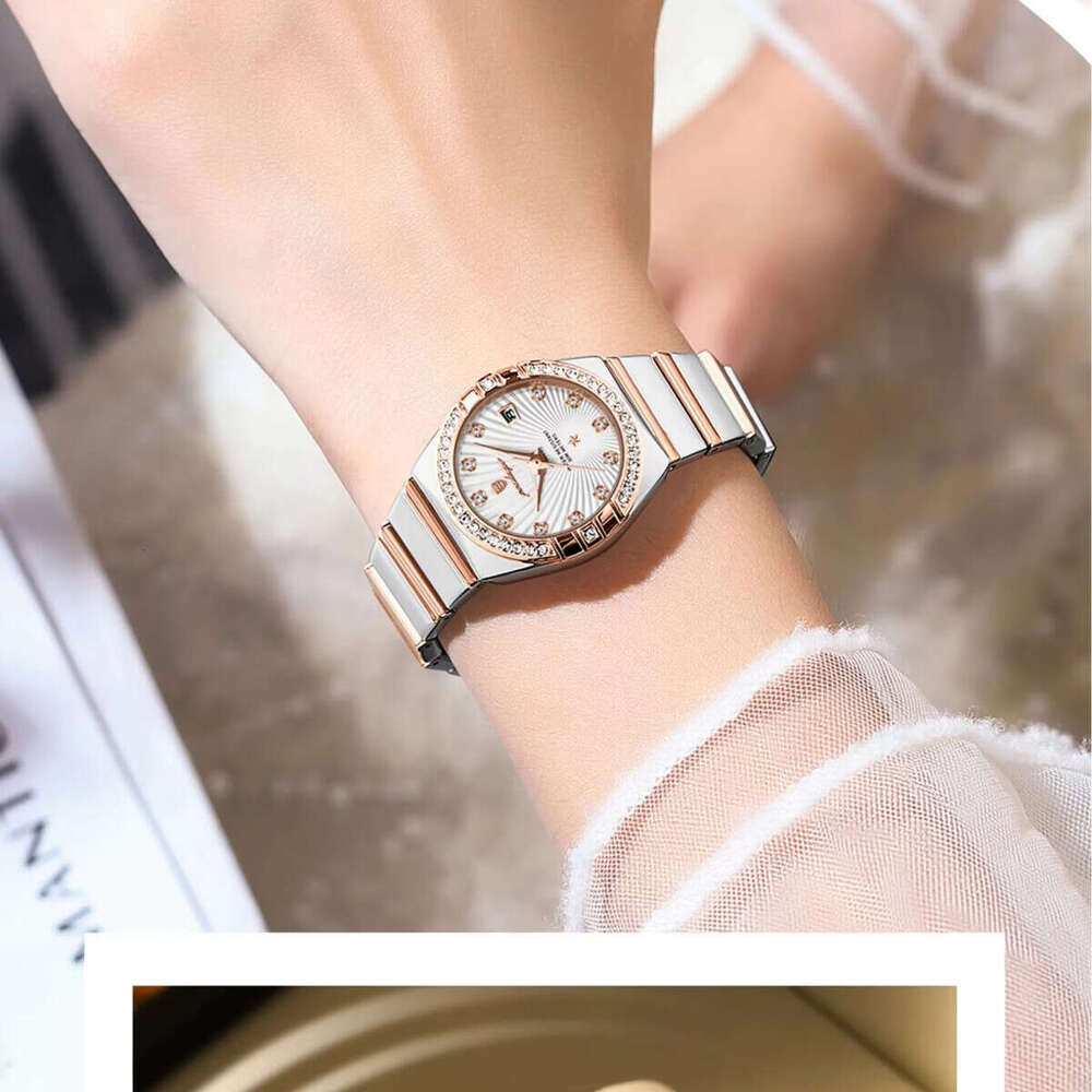 DHwatches Women's Ultra-Thin Watch - 50M Waterproof Luminous Quartz Wristwatch with Date, Stainless Steel (Model 302)