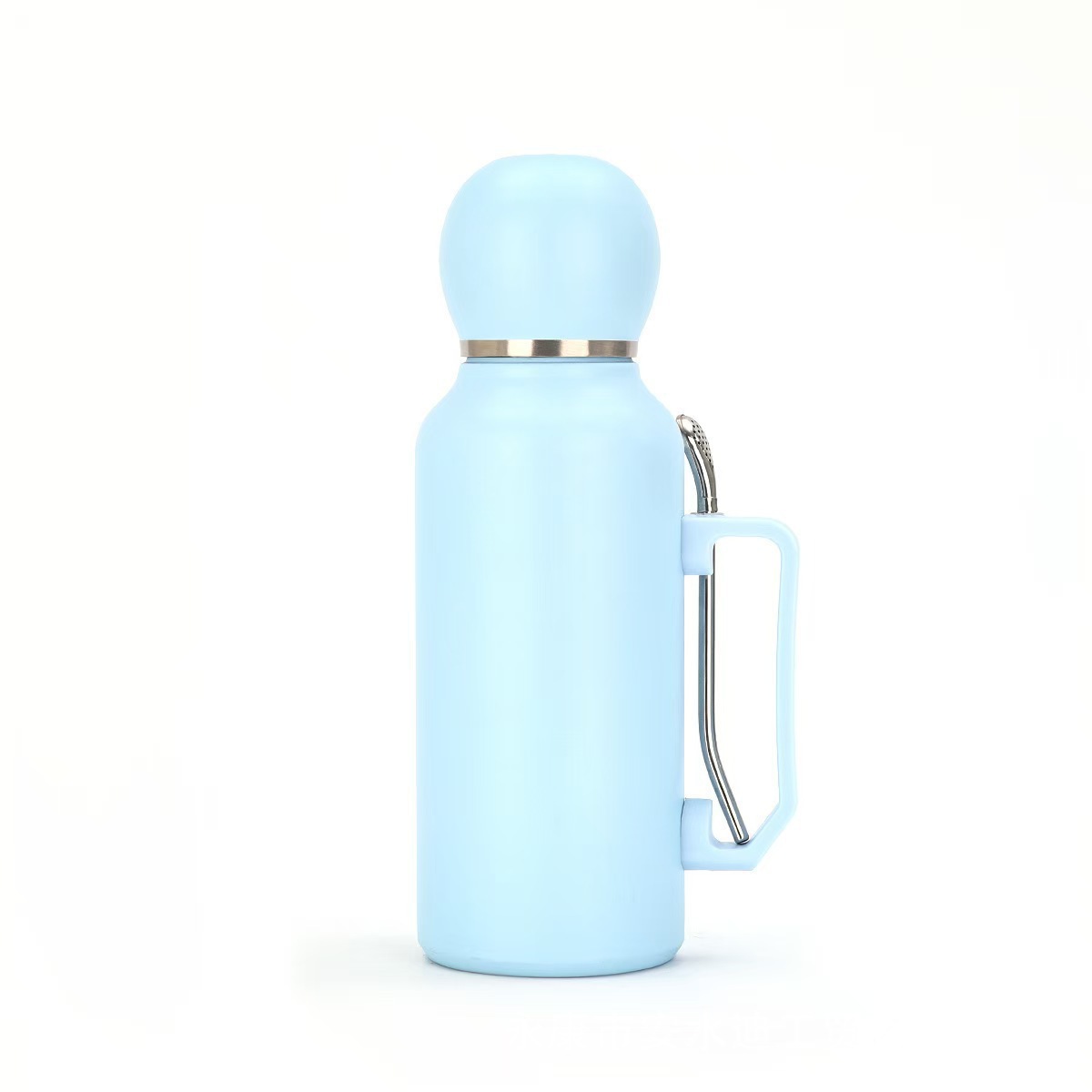 2025 New Design Football Cups 304 Stainless Steel Insulated with Handle Portable Car Outdoor With Soup Spoon Large-Capacity Travel Thermos Water Cup W