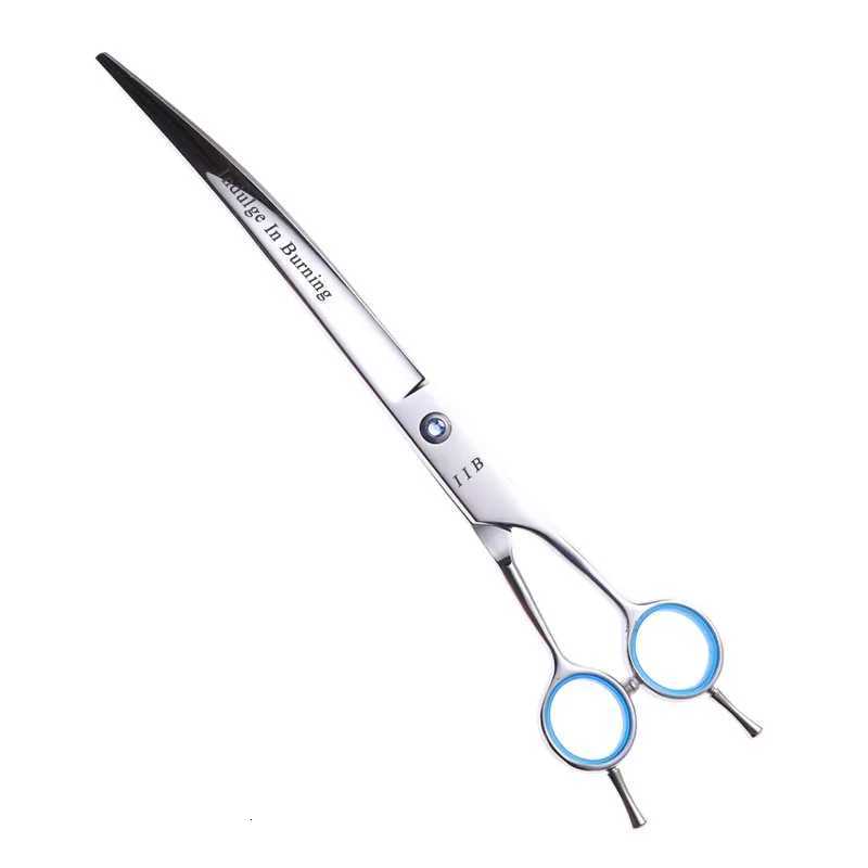 9 Inch Hairdressing Scissors Professional Pets Grooming Scissors Salon Barber Curved Downward Cutting Shears of Silver with Case W250716