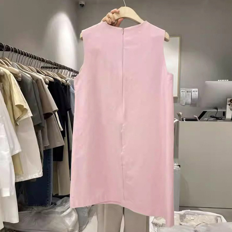 HM166 Versatile Solid Color Sleeveless Vest Dress