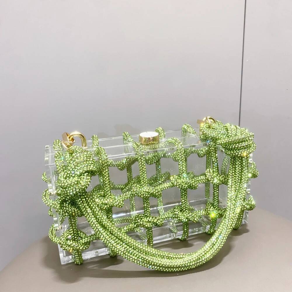 Handle Rhinestones Evening Sier Crystal Handmade Bags For Women Purses And Handbags Designer Banquet Bag