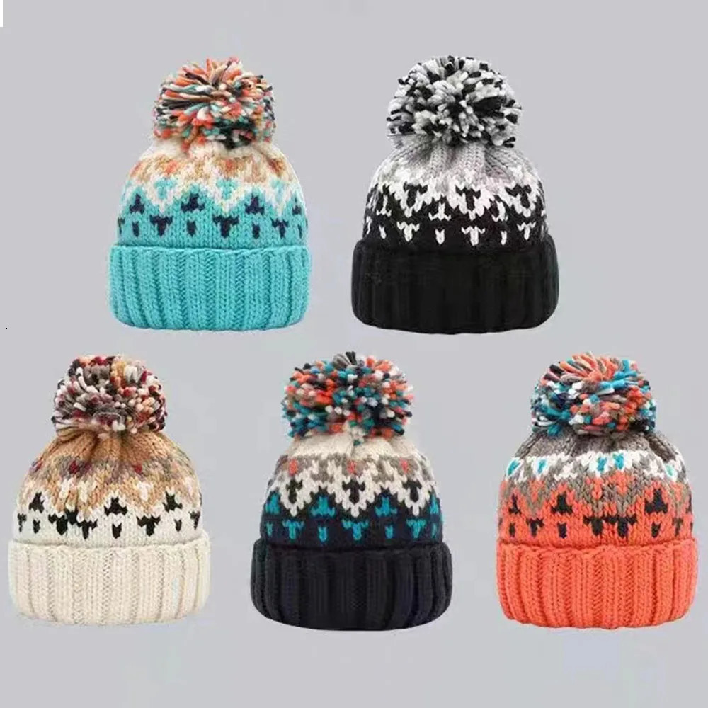 skiing Cashmere Woman Winter Hat Autumn Beanies With Pompom Warm Wool Skullies Wholesales acrylic beanies winter hat 250715