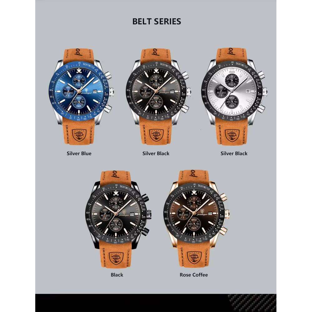 DHwatches Men's Sports Silicone Watch - 50M Waterproof Chronograph Quartz Wristwatch with Date & Tachymeter (Model 988)