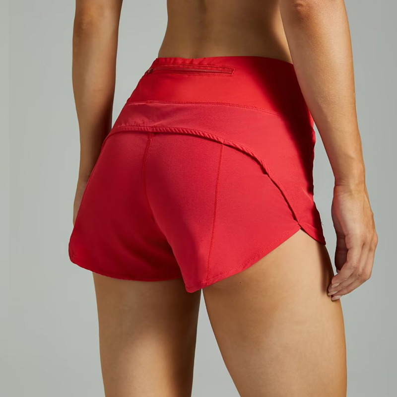 Free Shipping Yoga Shorts Women Hot Pants Sports High Waist Fitness with Inner Lining Track and Field Marathon Running