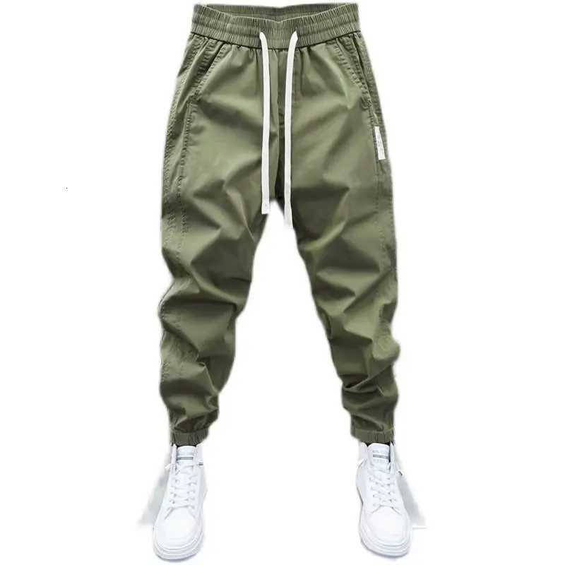 Casual Elastic Joggers Men Streetwear Tapered Ankle Pants y250716