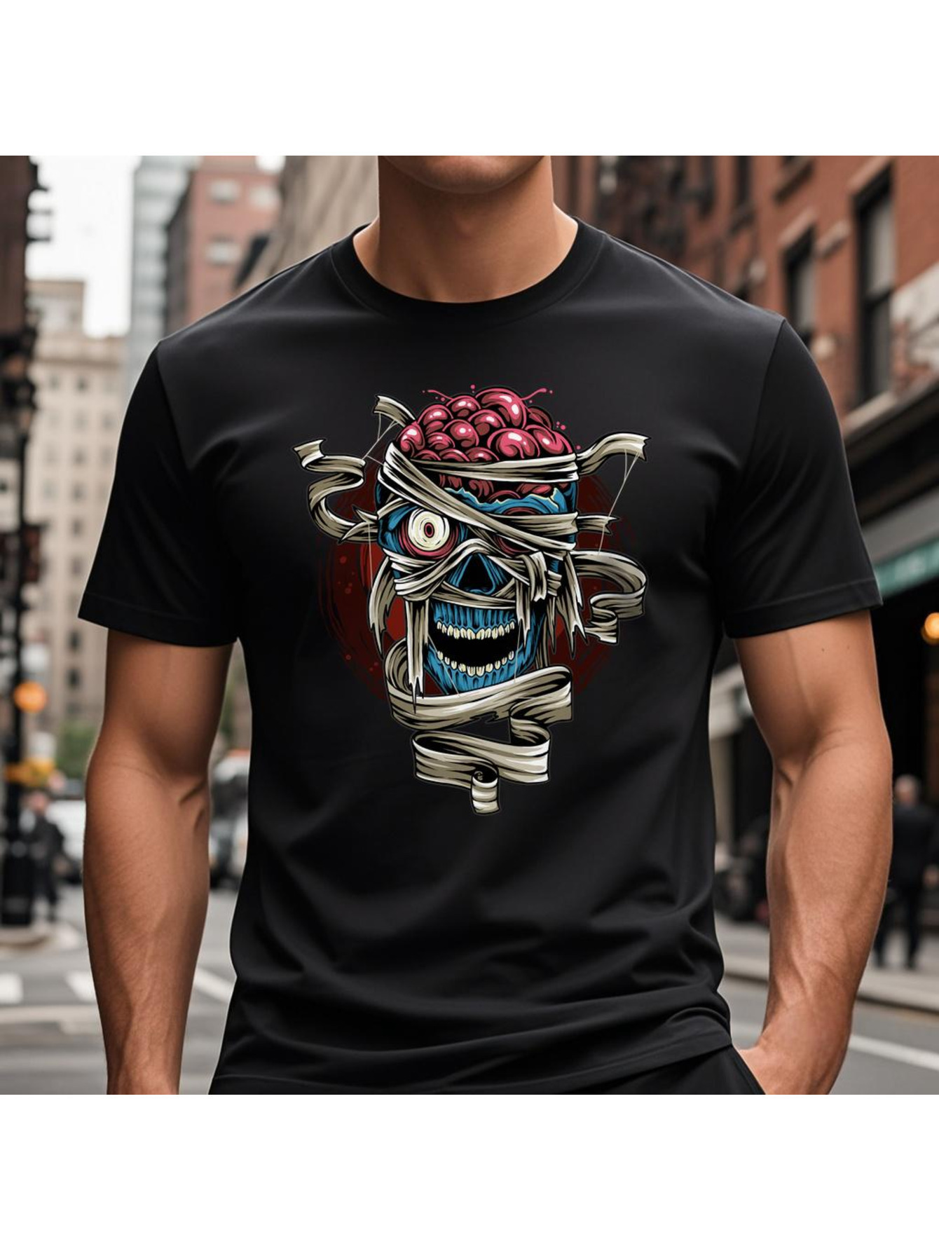 VogueEpoch S-3XL T Shirts Cotton 180g text Graphics Short sleeve Round collar Adult White black Men Halloween Wed c6