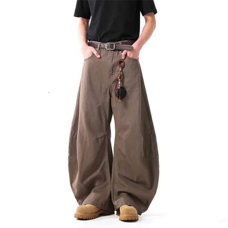 Unisex Brown Loose Fit Wide Leg Casual Pants Sportswear Lounge Joggers Street Fashion Athleisure Trendy Stylish Design Comfort y250716