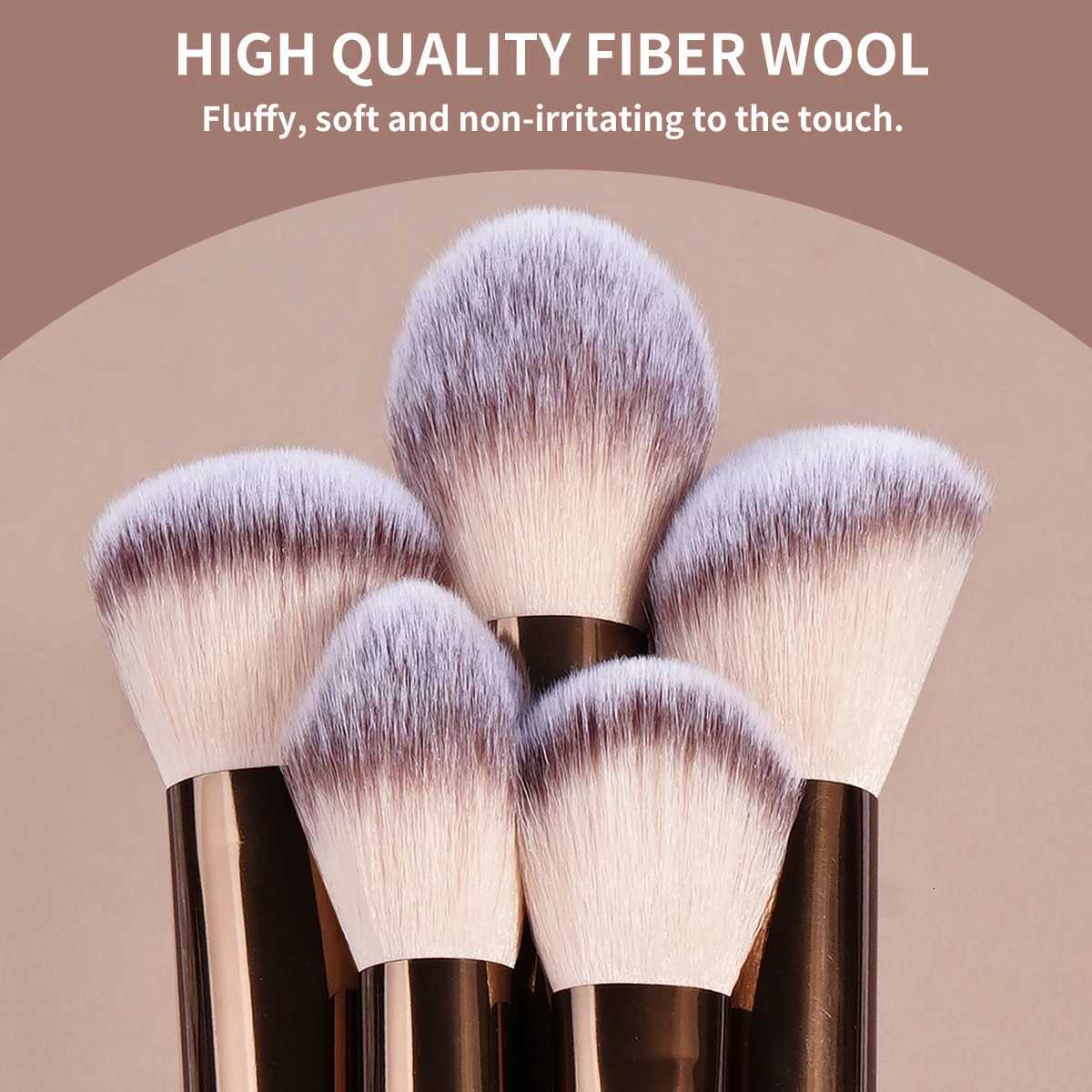 13PCS Makeup Brush Set Foundation Concealer Powder Eyeshadow Blush Brush Kabuki Blending Cosmetic Beauty Tool for Face XJ2500716