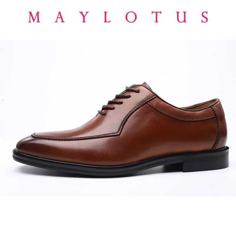 Britain Gentleman Fashion New Men Round Toe Black Brown Lace Up Casual Shoes Male Formal Wedding Dress Footwear Mens Shoes Y250715
