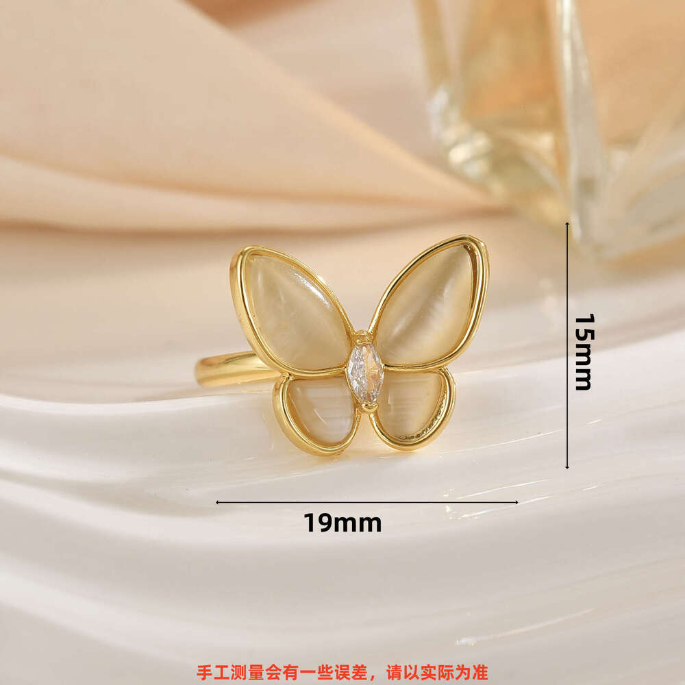 Niche Design Korean Style Personality High-End For Women Light Luxury Micro-Inlaid Zircon Open Ring Jewelry 6Ed