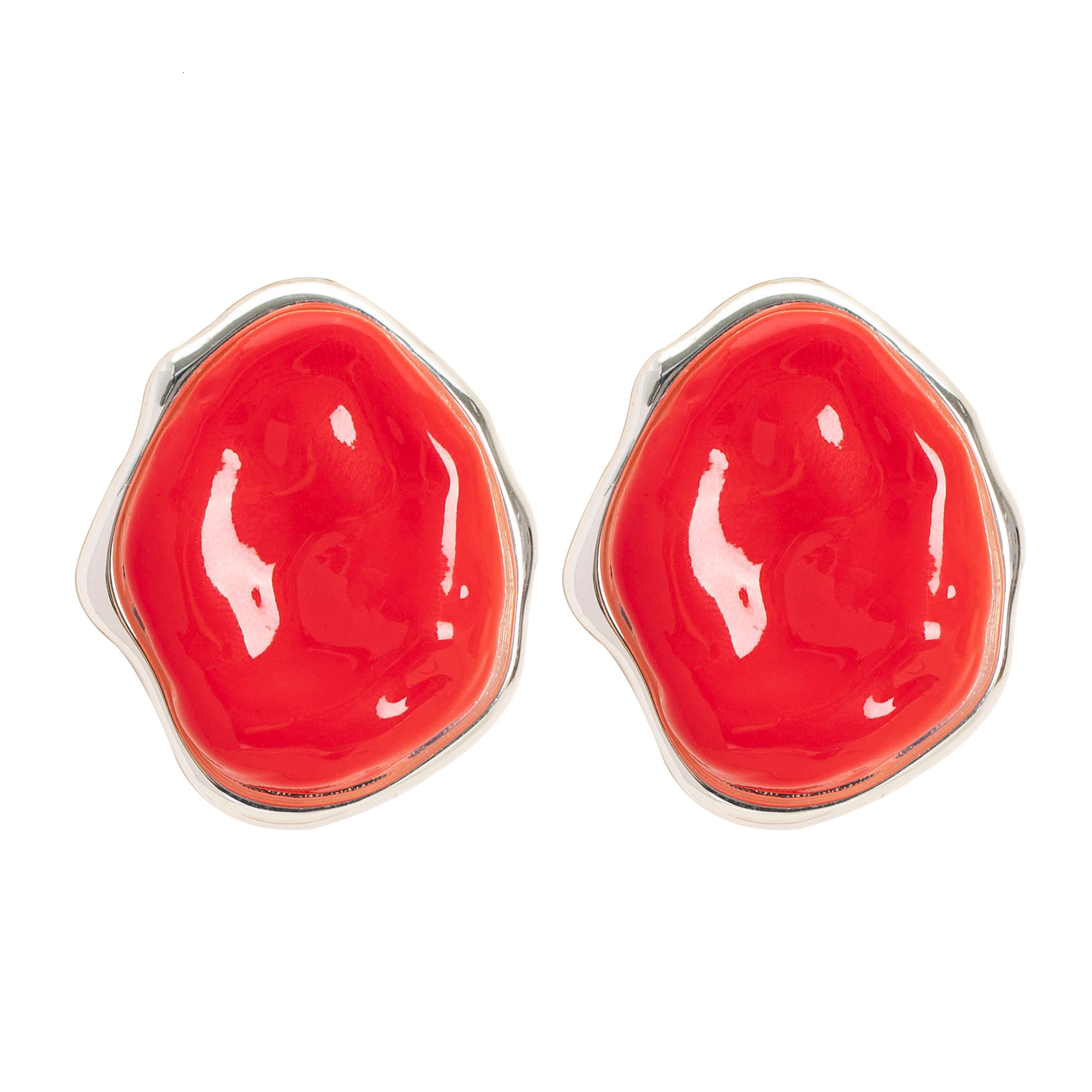 Fashion Exaggerated Irregular Geometric Earrings for Women High-end Simple Versatile Light Style Sier Needle Ear Jewelry