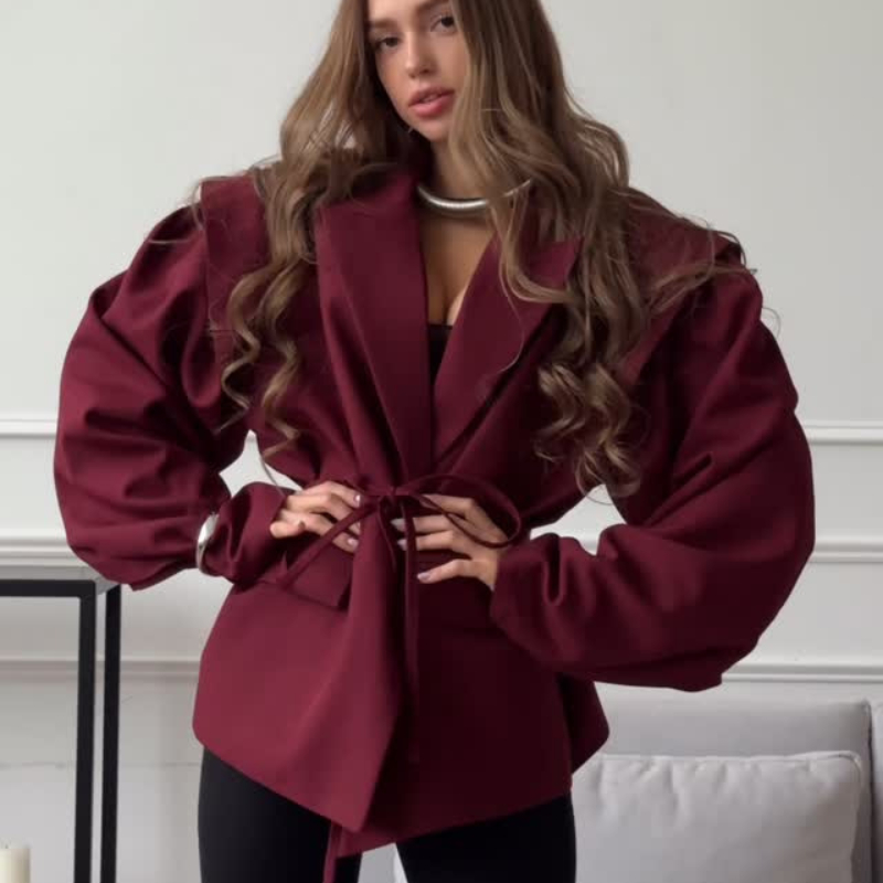 Giacca Da Abito Da Donna Giacca Con Lacci In Vita Stretta Giacca Elegante Di De…