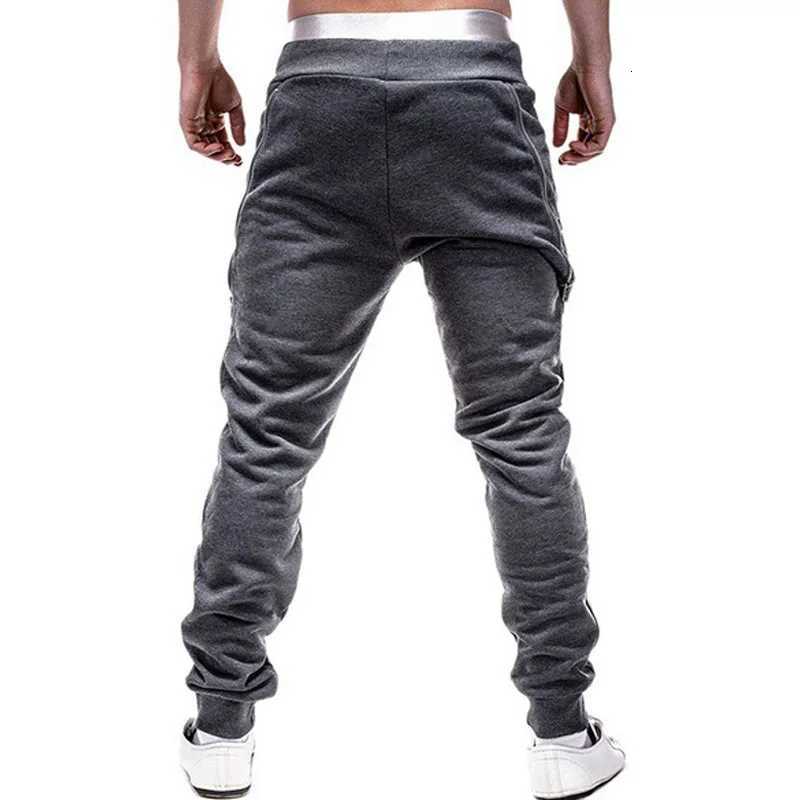 New Casual Pants Men Solid Mid Waist Streetwear Trousers Men Zipper Pockets Full Length Mens Joggers Pants 3XL Mens Pants y250716