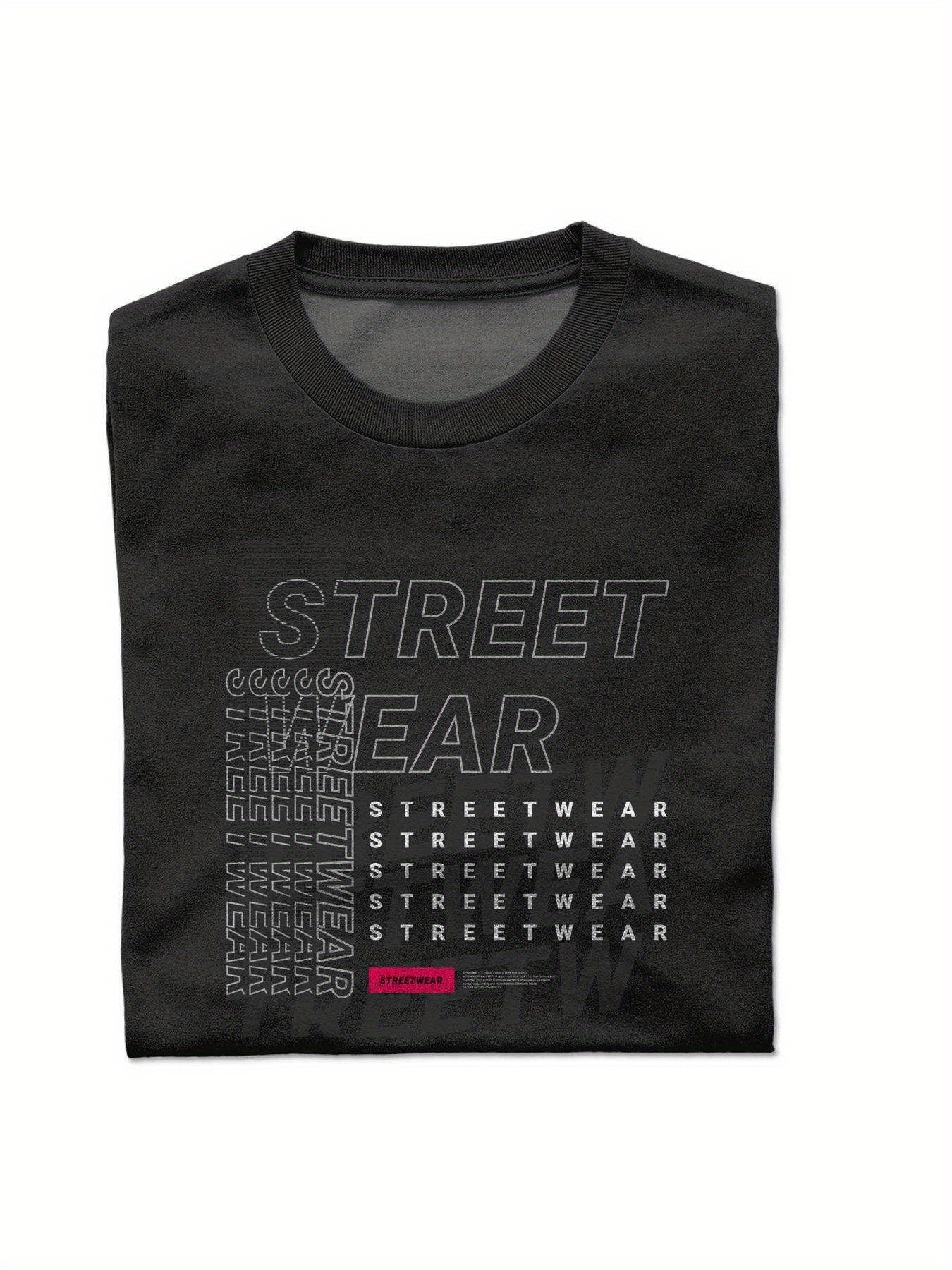 VogueEpoch text black T Shirts Adult 180g Cotton pattern White S-3XL Men Short sleeve Round collar Wed 47
