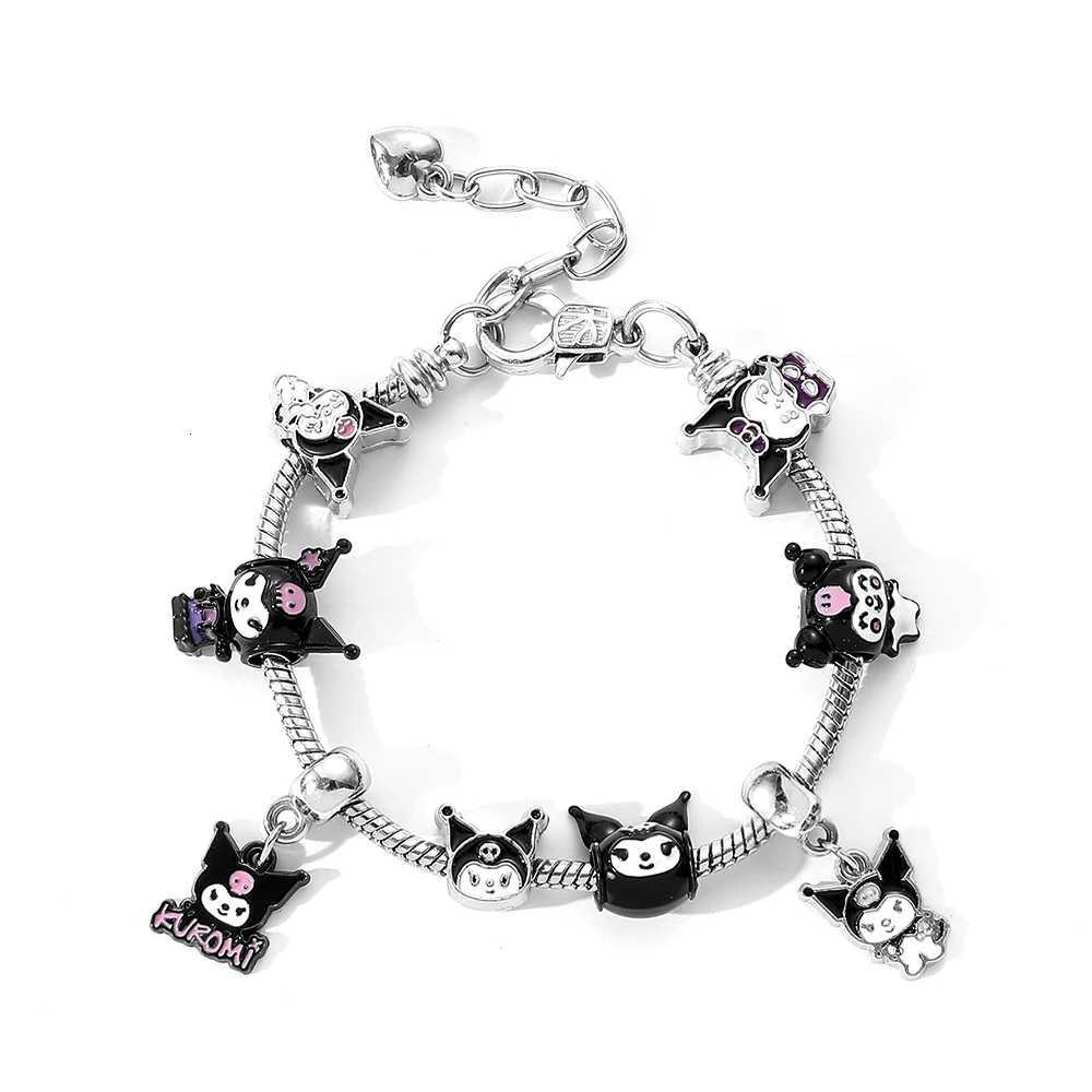 Sanrio New Sanrioed Anime My Melody Cinnamoroll Kuromi Cartoon Kawaii Charm Bracelet for Men and Women Fashion Bangle Birthday Gifts Toy w250716
