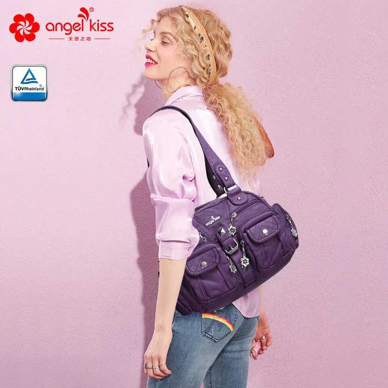 Angelkiss Women Handbags Satchel Top-handle Handbag PU Shoulder Bag Dumpling Pack Give Gifts Shoulder Bags Phone Money Pack