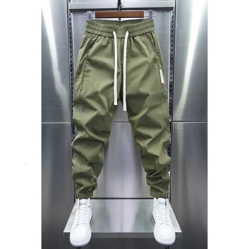 Casual Elastic Joggers Men Streetwear Tapered Ankle Pants y250716