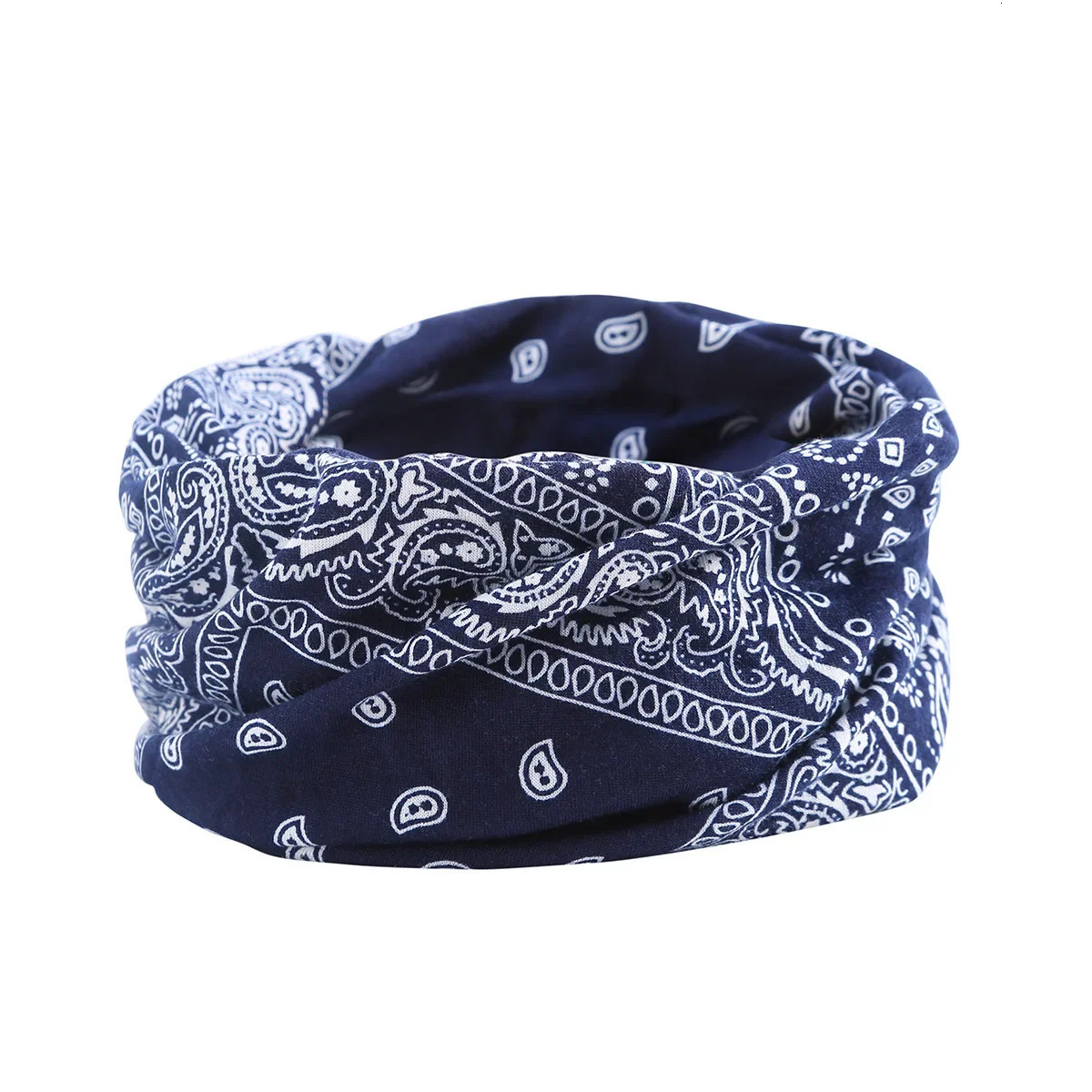 Cashew Flower Printed Beanies Scarf Hat Dual-Use Skullies Spring Autumn for Women Men Windproof Ear Protection Stacked Caps 250715