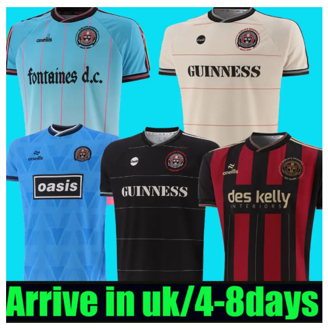Bohemians 2025 26 135th Anniversary Football Jersey Shirts Kit 25 26 Fontaines Dc Home Away Third GK BLACK GUINNESS 2025 2026 Bohemians Soccer Jerseys