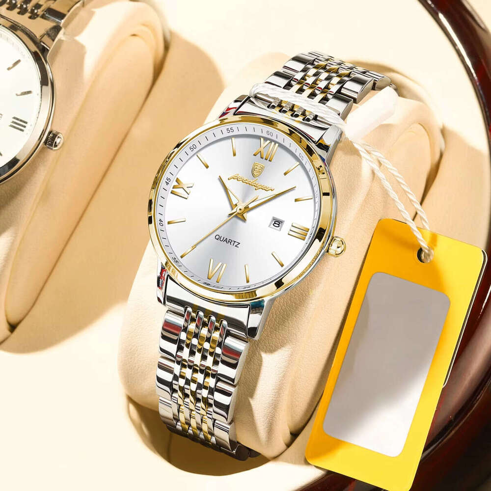 DHwatches Luxury Women's Watch - 50M Waterproof Ultra-Thin Stainless Steel Quartz Wristwatch with Date & Luminous (Model 716)